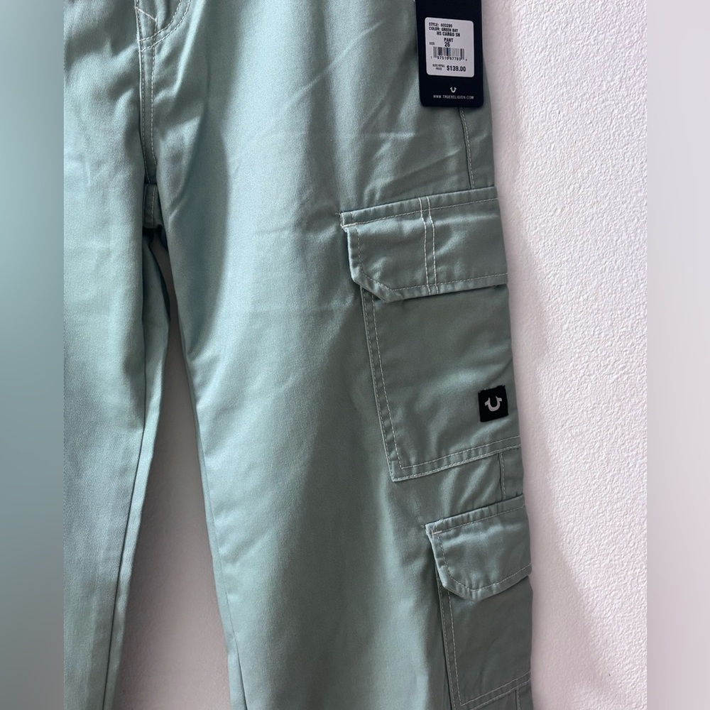 Women’s True Religion Cargo Pants in Sage Green NWT $139 - Picture 4 of 11
